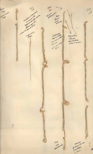 Remains of sewing thread from the unbound Codex British Library, Add. 43725* 2409C f.3)